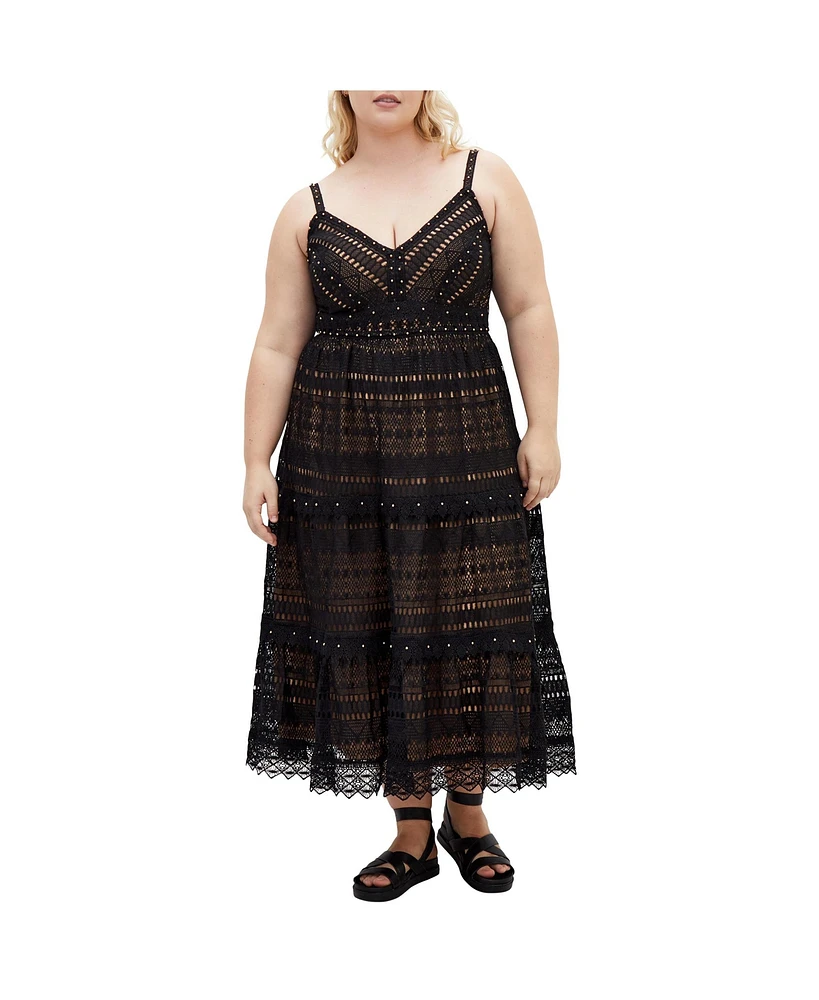 City Chic Plus Mia Lace Dress