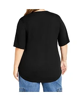 City Chic Plus Curved Hem Tee