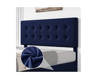 gaomon Queen Size Bed Frame with 4 Storage Drawers and Headboard, Velvet Upholstered Platform Bed Frame with Wooden Slats Support