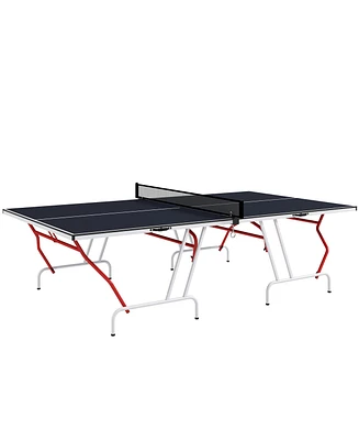 Soozier Full Size Ping Pong Table, Folding Table Tennis Table,