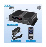 Pyle Compact 5.1-Channel Bluetooth Amplifier - Hi-Fi Av Audio Amp Receiver with Hdmi Output, Fm Radio with Digital Led Display (100W Max)