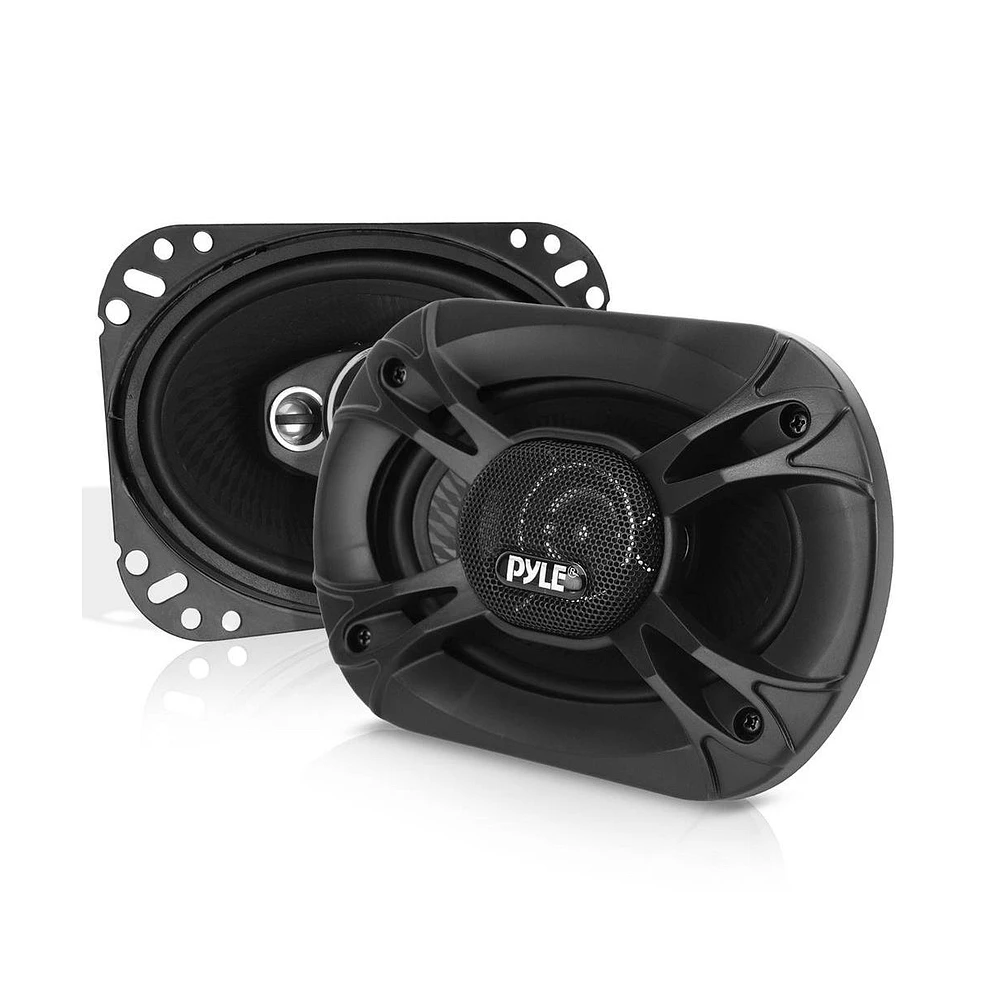 Pyle 5'' x 7'' Three-Way Triaxial Car Speakers, 300W, Black (Pair)