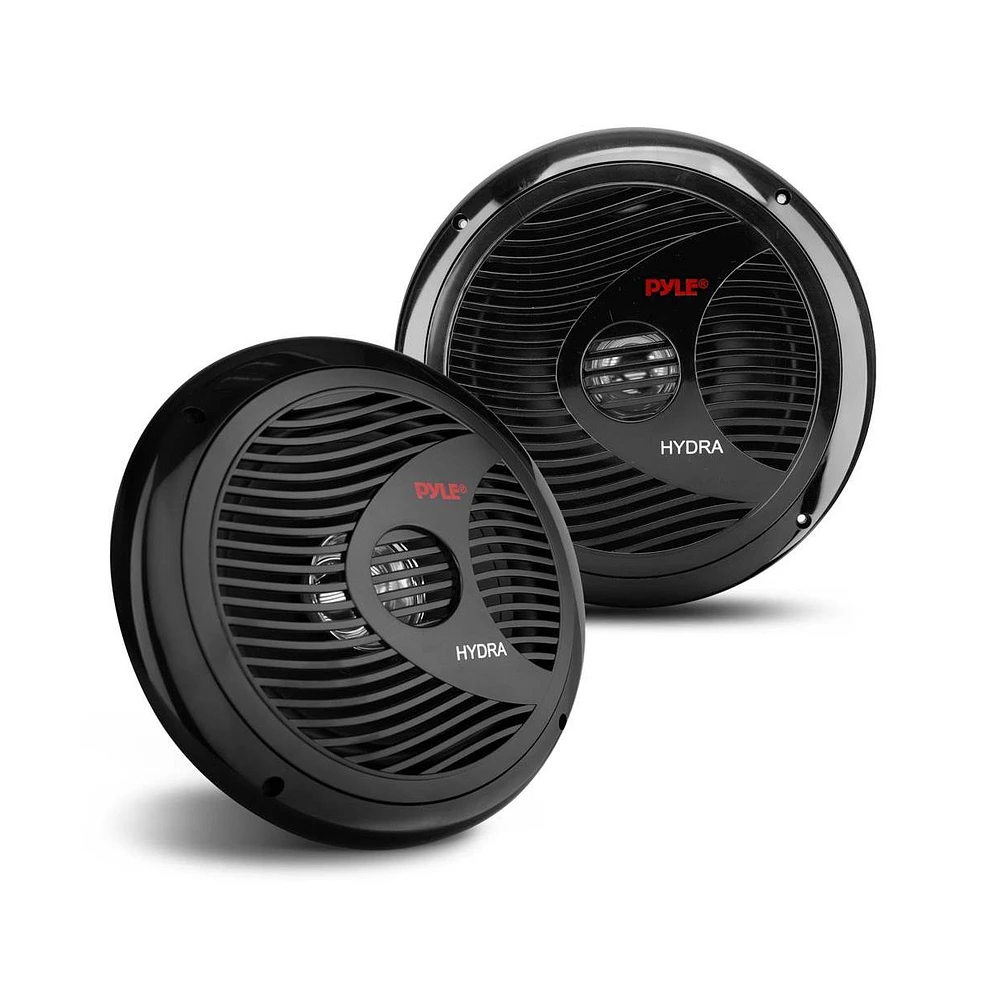 Pyle 8" Waterproof Marine Component Speakers - 180 Watt, Black