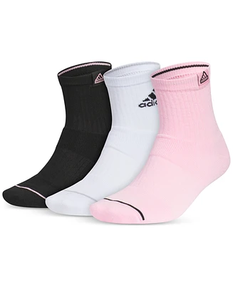 adidas Men's 3pk Cushioned Sport Quarter Socks
