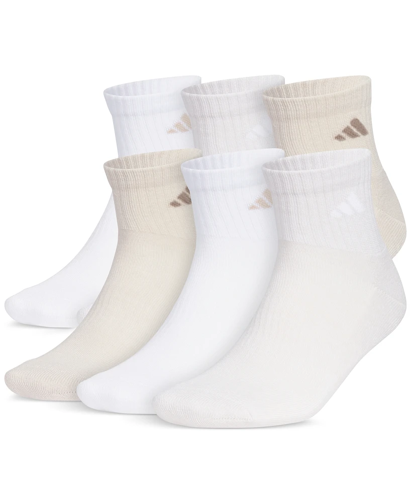 adidas Men's 6pk. Logo Quarter Socks