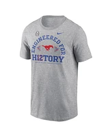 Nike Men's Heather Gray Smu Mustangs 2024 College Football Playoff Engineered for History T-Shirt