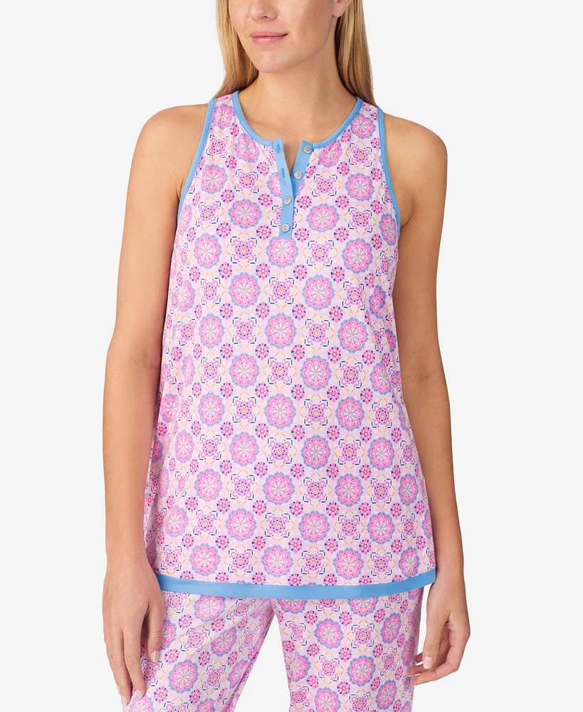 Ellen Tracy Women's Sleeveless Crop Pajama Set