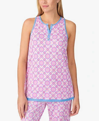 Ellen Tracy Women's Sleeveless Crop Pajama Set