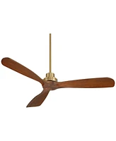 Casa Vieja 52" Delta Dc Soft Brass Ceiling Fan with Remote