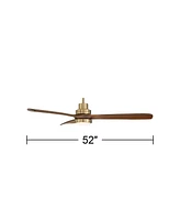 Casa Vieja 52" Casa Delta Dc Soft Brass Cct Led Ceiling Fan with Remote