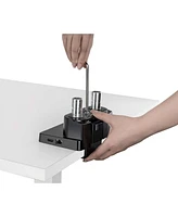Manhattan Aluminum Gas Spring Dual Monitor Desk Mount with 8-in-1 Docking Station