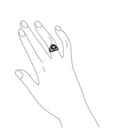 Bling Jewelry Large Boat Wheel Compass Signet Ring Black Gold-Tone .925 Silver