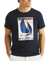 Nautica Men's Short Sleeve Crewneck Sailboat Graphic T-Shirt