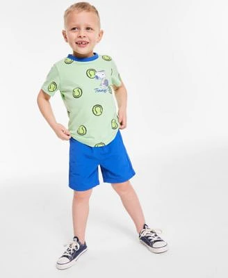 Epic Threads Toddler Boys Short Sleeve Snoopy Tennis T Shirt Solid Shorts Exclusively At Macys