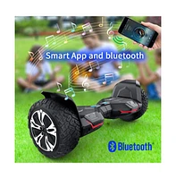 Gyroshoes Warrior 8.5 inch Off Road All Terrain Smart G2 Hoverboard with Bluetooth Speaker and Led Lights, Self Balancing Hoverboards for Kids & Adult