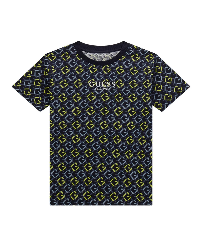 Guess Big Boys Printed Short Sleeve T-Shirt