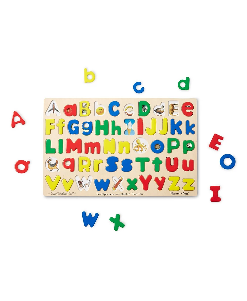 Melissa and Doug Upper and Lowercase Alphabet Letter Wooden Puzzle