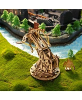 Robotime 3D Wooden Puzzle 142 Pieces Toys Diy Siege Crossbow Model Kit Wooden Craft Puzzle, Beige, 8.3"7.30"7.5"