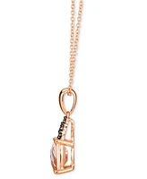 Le Vian Morganite (1-1/20 ct. t.w.) & Chocolate Diamond (1/10 ct. t.w.) Pendant 20" Necklace in 14k Strawberry Gold