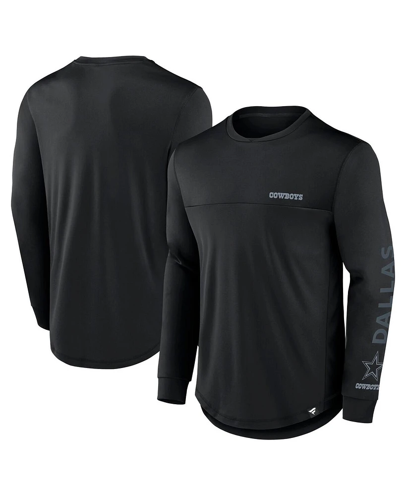 Fanatics Men's Black Dallas Cowboys Grind On Defender Long Sleeve T-Shirt