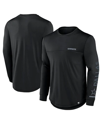 Fanatics Men's Black Dallas Cowboys Grind On Defender Long Sleeve T-Shirt