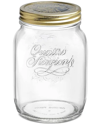 Bormioli Rocco Quattro Stagioni 128-Oz. Wide-Mouth Jar, Set of 6