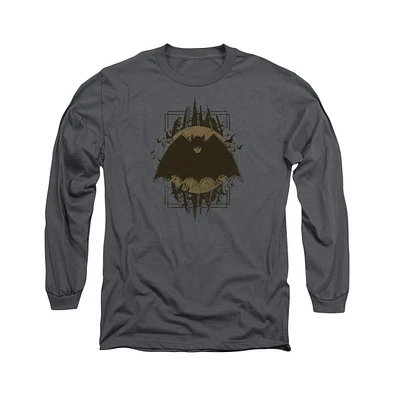 Batman Men's Crest Long Sleeve Adult Tee / T-Shirt