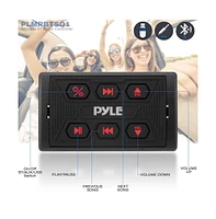 Pyle Wireless Bt Audio Controller, Waterproof Marine Receiver Remote