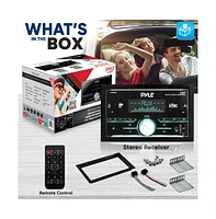 Pyle Single Din Bluetooth MP3 Dsp Stereo Receiver with Usb, Aux, Am/Fm Radio, 300W