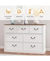 gaomon Farmhouse 7 Dresser Chests for Bedroom,48" Wood Dresser Chest