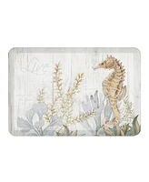 Laural Home Seahorse Seaweed Anti-Fatigue Kitchen Mat, 20" x 30"