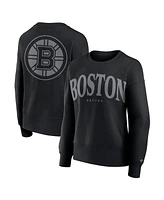 Fanatics Women's Black Boston Bruins Elements Flow Pullover Sweatshirt