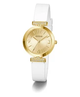 Guess Women's Analog White Silicone Watch, 28mm