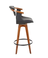 Lumisource 36" Bamboo Oracle Mid-Century Modern Counter Stool
