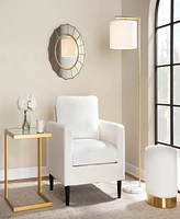 Lumisource 33" Wood Wendy Contemporary Arm Chair