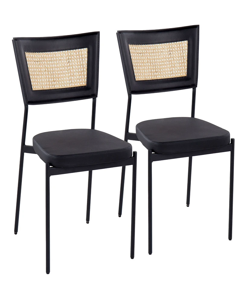 Lumisource 32" Metal Tania Contemporary Dining Chair, Set of 2