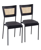 Lumisource 32" Metal Tania Contemporary Dining Chair, Set of 2