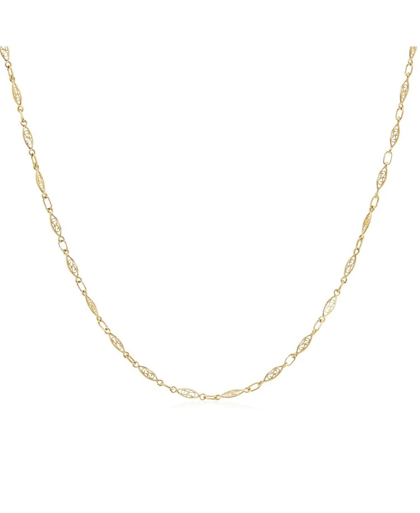 The Lovery Gold Lace Chain Necklace 14K Gold