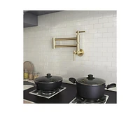 Casainc Contemporary Wall Mount Swing Arm Folding Pot Filler Kitchen Faucet