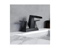 Casainc Centerset Faucet 2-handle Bathroom Faucet with Drain Assembly