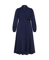 City Chic Plus Size Selena Plain Midi Dress