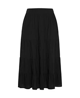 City Chic Plus Piper Plain Skirt