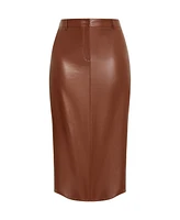 City Chic Plus Faux Leather Ivy Skirt