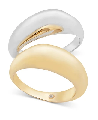 On 34th Two-Tone 2-Pc. Set Puffy Rings, Exclusively at Macy's