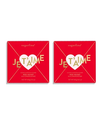 Sugarfina Valentine's Day 2025 Milk Chocolate Red Velvet Bar Duo 2 Piece