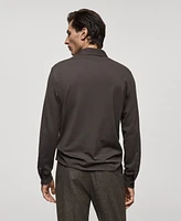 Mango Men's Stretch-Wool Polo Shirt