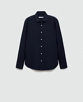 Mango Men's Slim-Fit Cotton Shirt