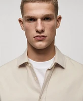 Mango Men's Slim-Fit Cotton Shirt