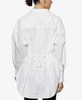 Sanctuary Women's Cotton Boyfriend Tie-Back Shirt