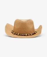 Steve Madden Beaded Trim Western Hat